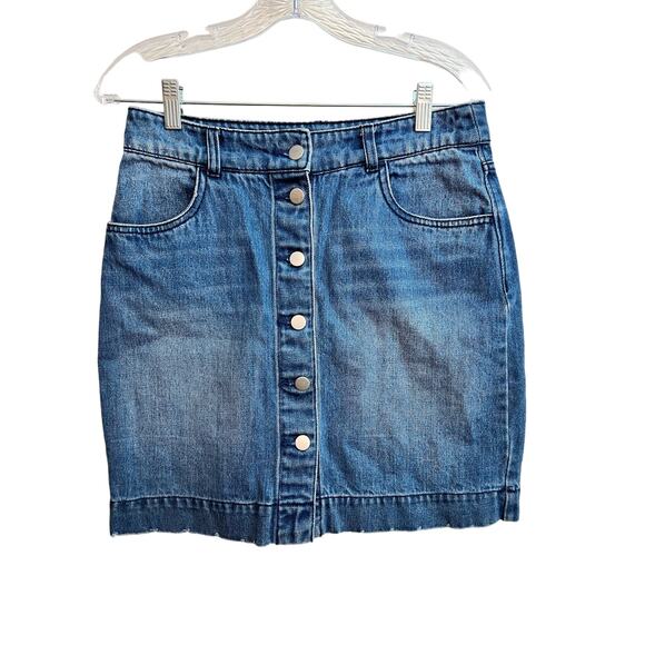H&M Button Up Denim Jean Skirt Size: 8 - Picture 1 of 6